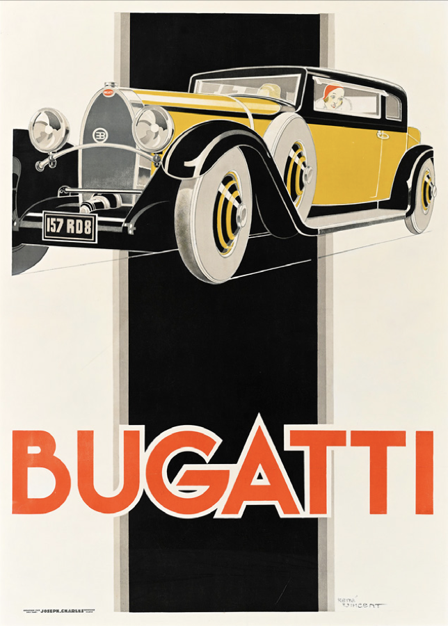 Affiche Bugatti, René Vincent, 1930